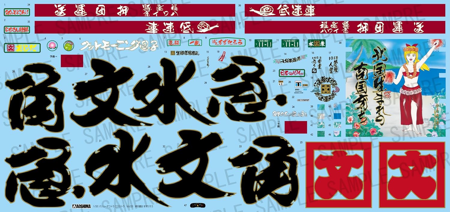 青島文化教材社 1/32 バリューデコトラ エクストラシリーズ No.3 押田運送 すずたろう プラモデル