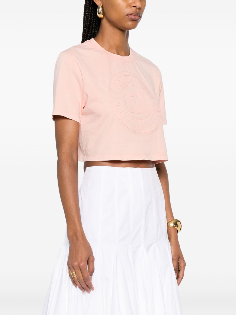 Fendi フェンディロゴコットンTシャツ - Image 5