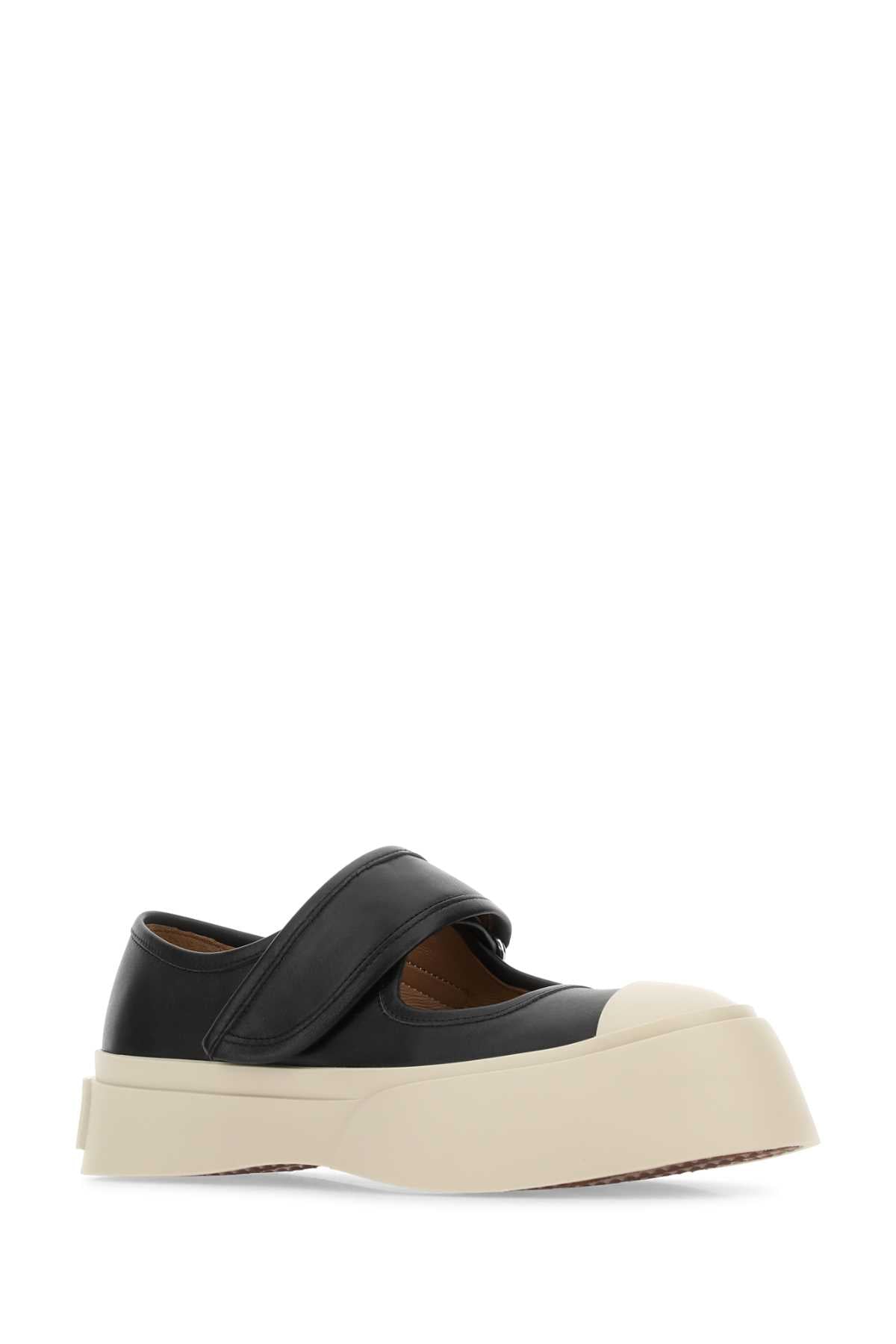 Marni マルニブラックレザーメアリージェーンスニーカー - Image 5