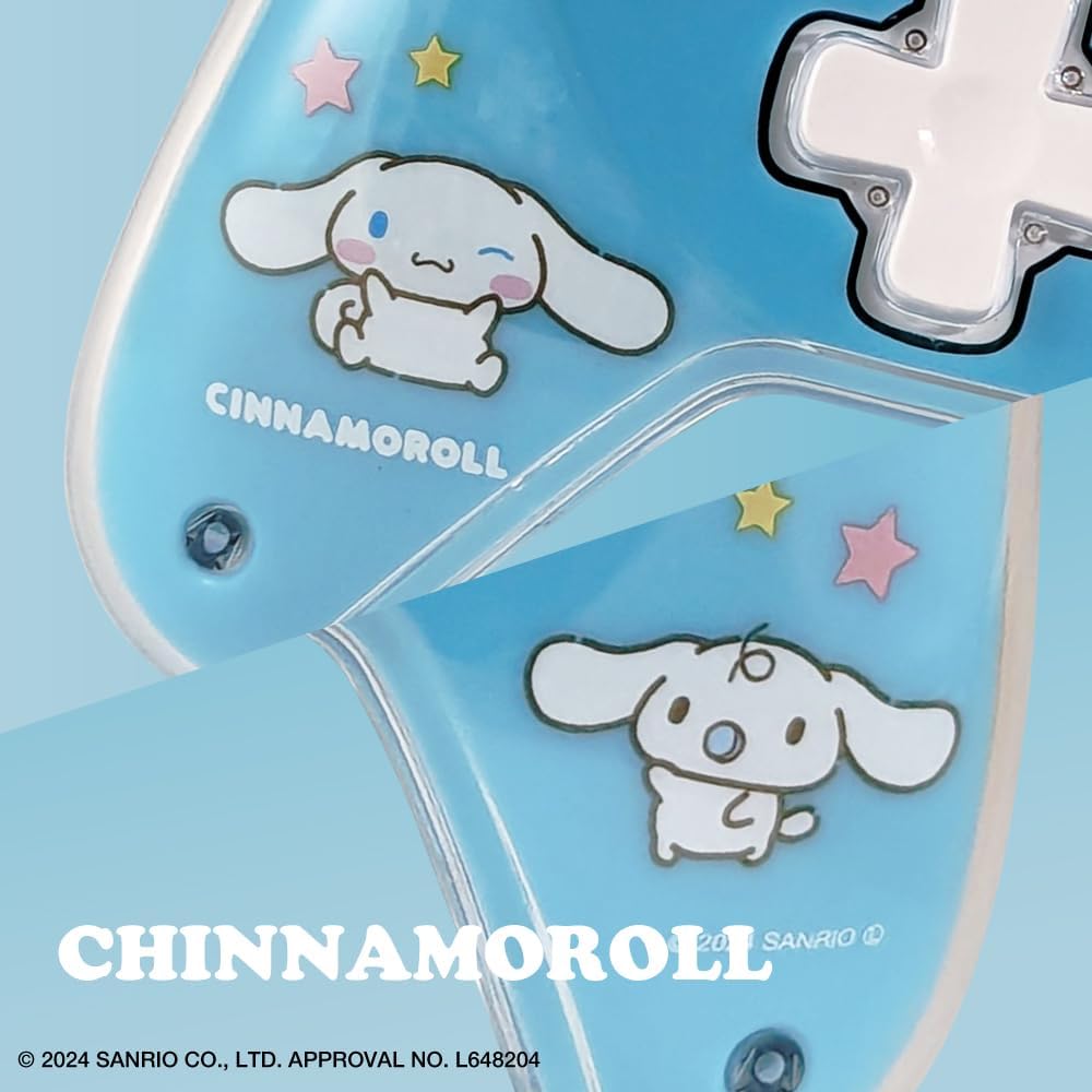 Allone (アローン) Wireless Game Controller #Unipo Sanrio Characters Cinnamon Roll 6.1×2.4×4.1 inches Compatible with Switch2/Switch/Switch Lite/OLED Light Blue Both Wired and Wireless Options Available