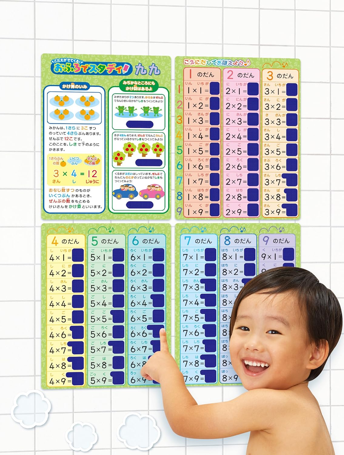 こたえがでてくる! おふろでスタディ 九九