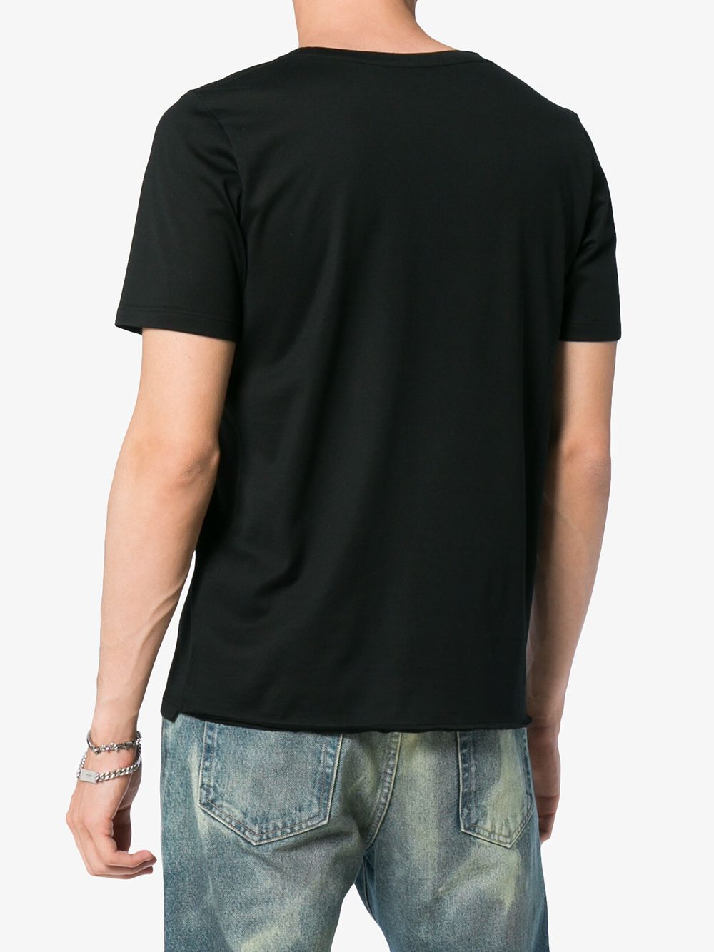 Saint セントローランロゴコットンTシャツ - Image 5