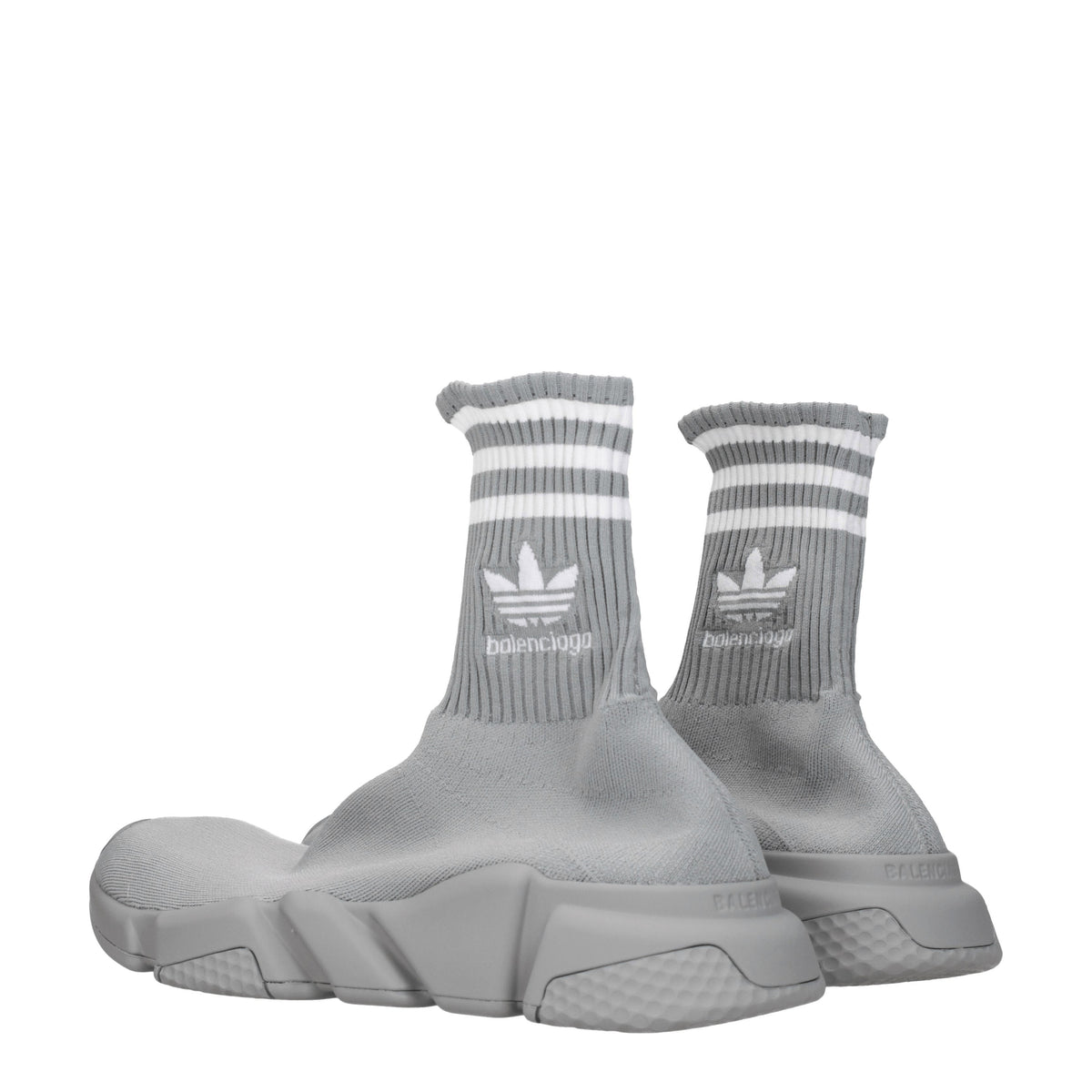 Balenciaga バレンシアガスニーカーアディダススピードマンファブリックグレー/ホワイト - Image 5