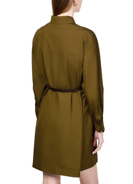 MAX MARA Alcade コットンポプリン レザーベルト付き シャツワンピース - Image 5