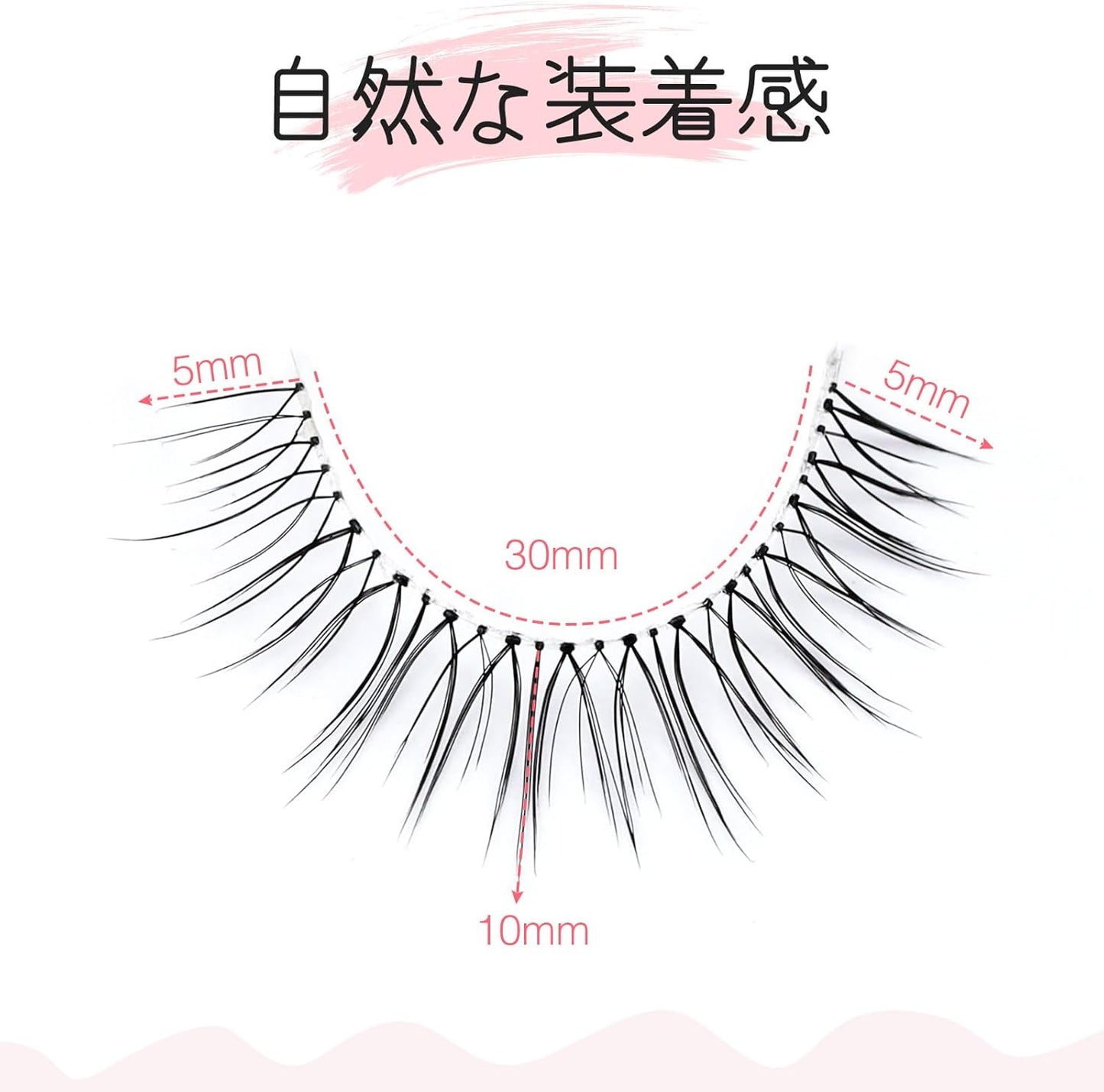 False Eyelashes, EMEDA 100% Handmade Hand Tied Transparent Axis Natural Lifestyle Makeup Soft 5 Pairs