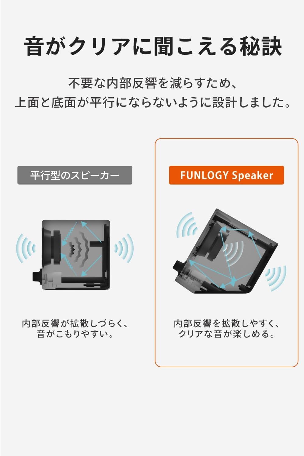 FUNLOGY PC Speakers, Stereo Speakers, Total 14W, USB Power, Deep Bass, Aux, 0.14 inch (3.5 mm) Pin Input, Japanese Brand, VGP2024 Award Winner, Black