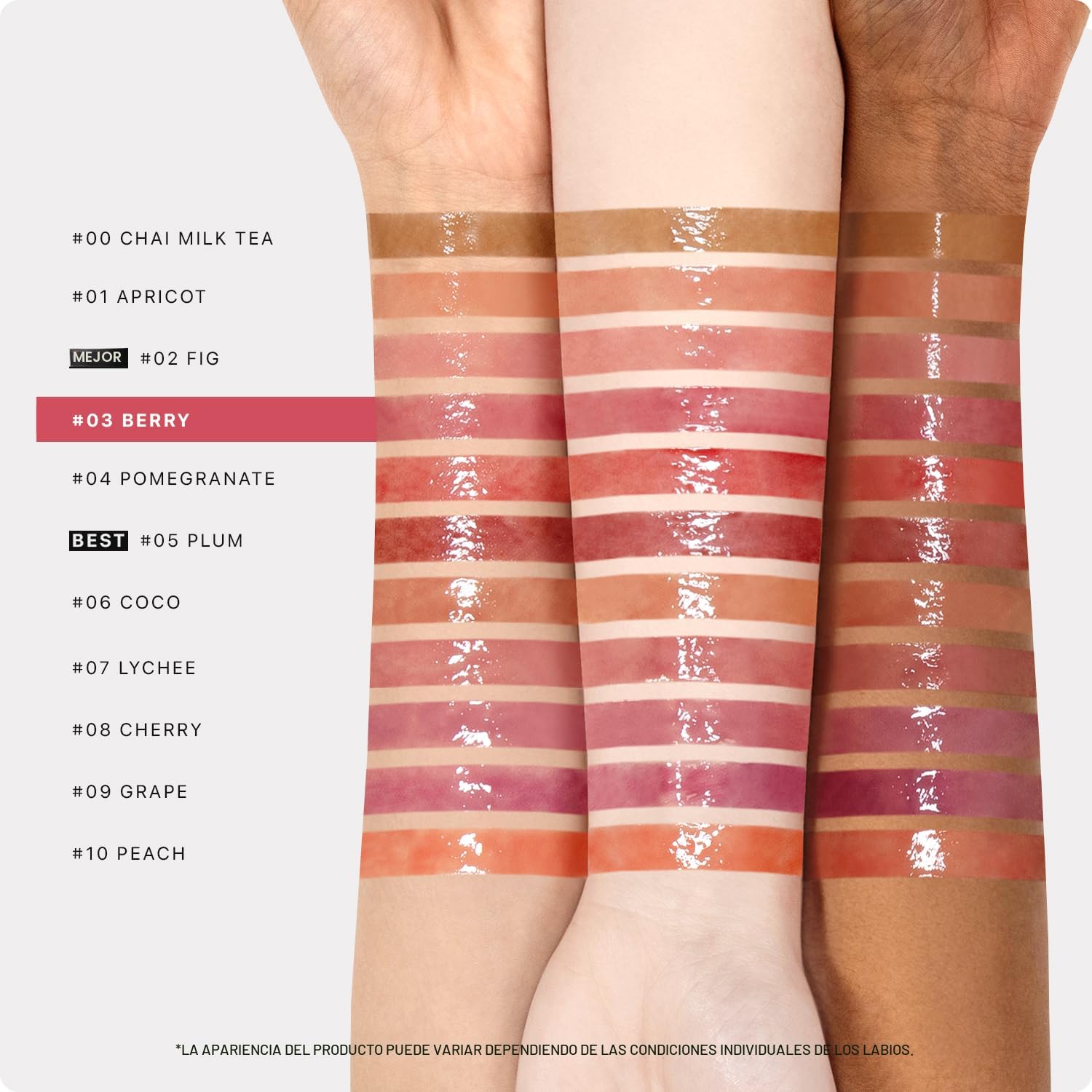 Nature Republic Labios de fusión de miel (03 BERRY) Palo de labios suave, brillo hidratante, bálsamos hidratantes, tinte transparente, brillo y acabado brillante, maquillaje coreano