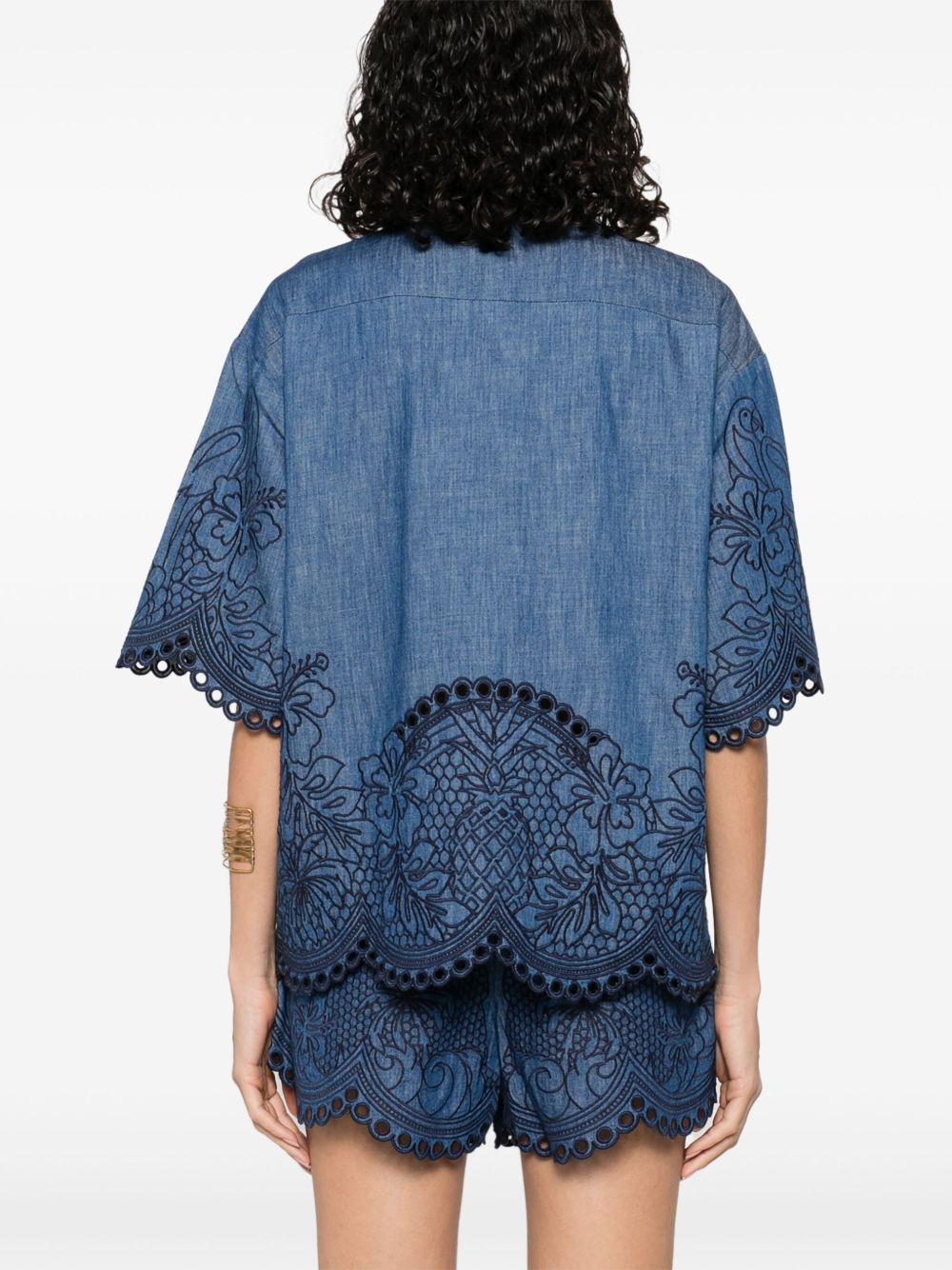 Zimmermann Zimmermann Coco刺繍デニムシャツ - Image 5