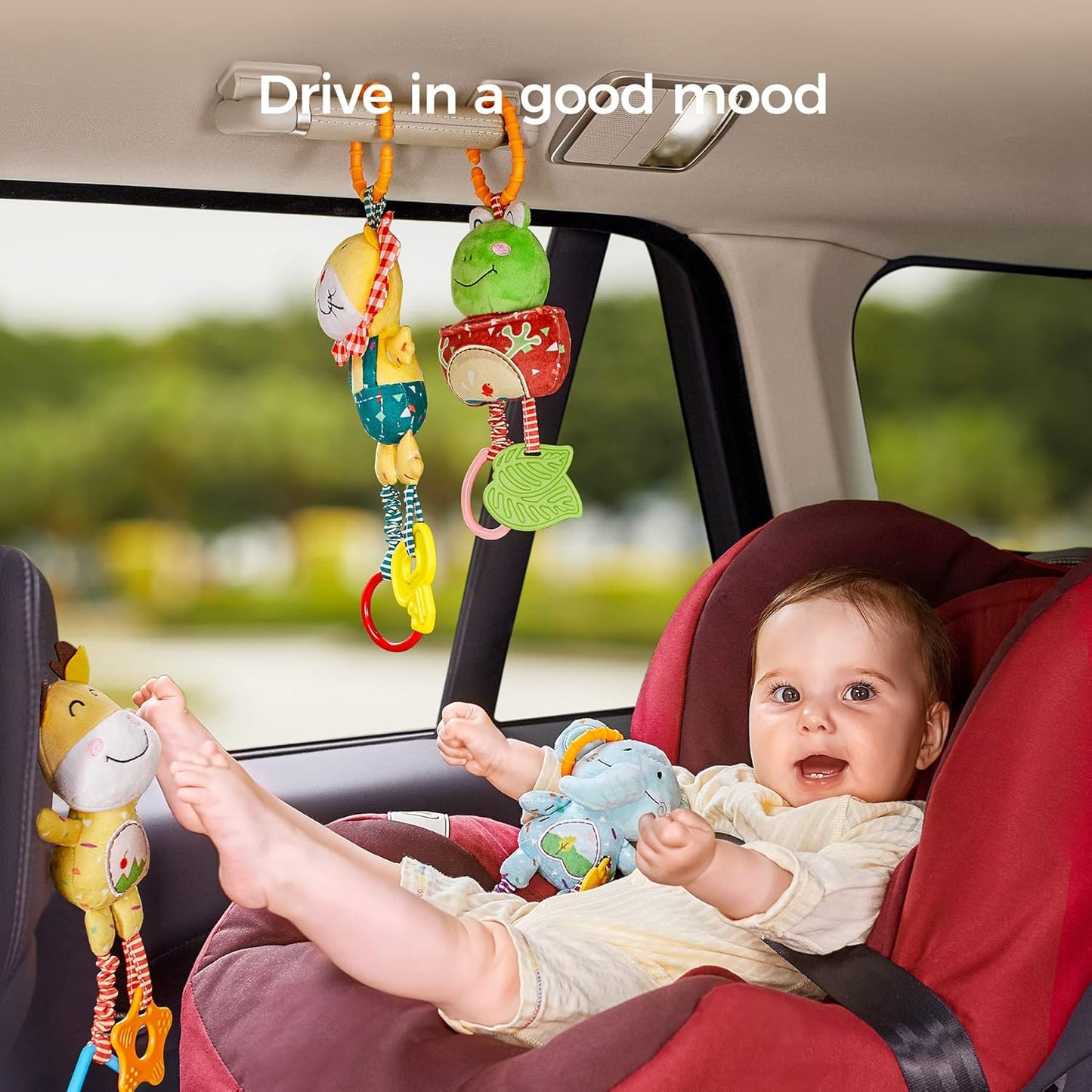 TUMAMA Baby Toys 0/3/6/9/12 Months Hand Bell Baby Rattle Soft Plush Early Development Stroller Toy Toddler Newborn Birthday Gift Pack of 4