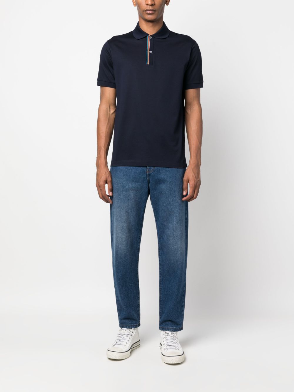 Paul PS By Paul Smith Signature Stripe Cotton Polo Shirt - Image 5