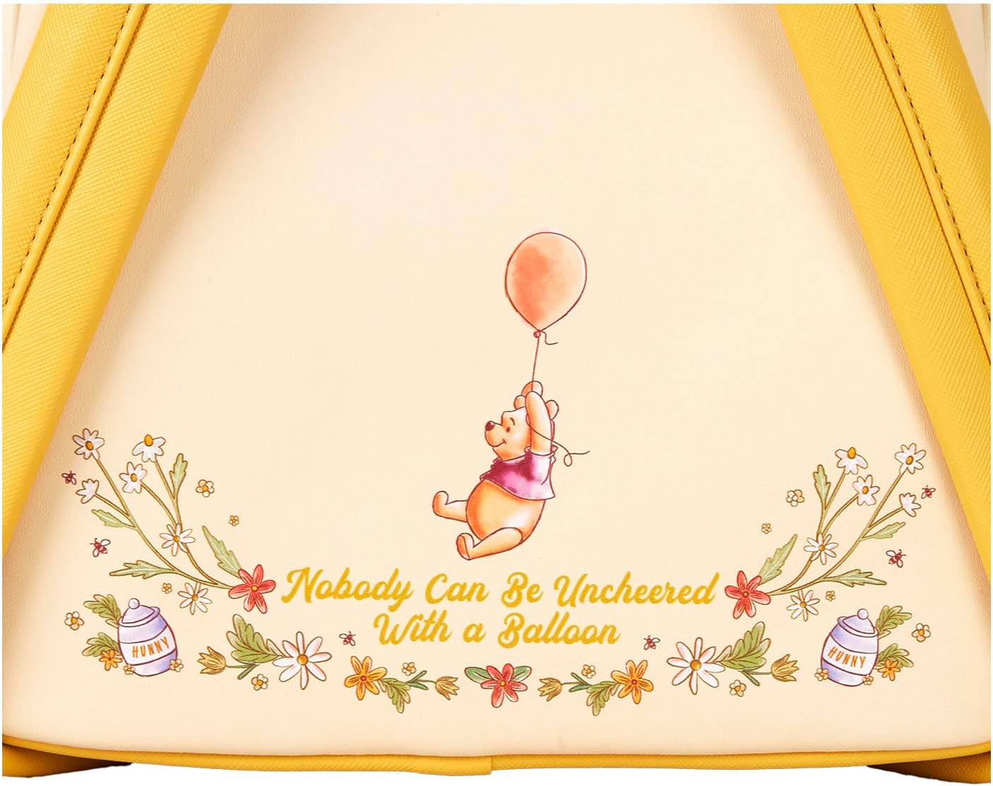 Loungefly Mini mochila bolso de mano con estampado de globos florales bolso de hombro (amarillo, Pooh)