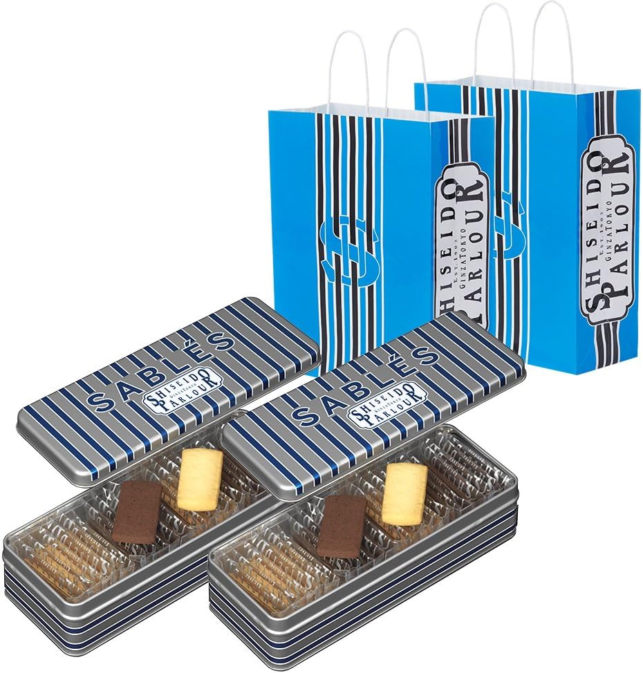 Shiseido Parlour Shortbread Cookies, Set of 2, Cacao, Coconut, Christmas, Sweets, Winter, Popular Gift, Stylish, Can, Wrapping, Present, Souvenir, Return Gift, For Anniversaries and Celebrations