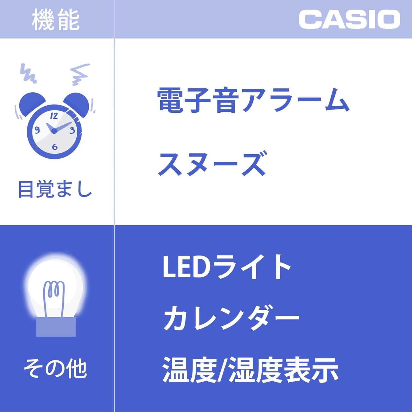 CASIO Wave Ceptor Digital Radio Alarm Clock DQD-851J-8JF Clock Table Clock