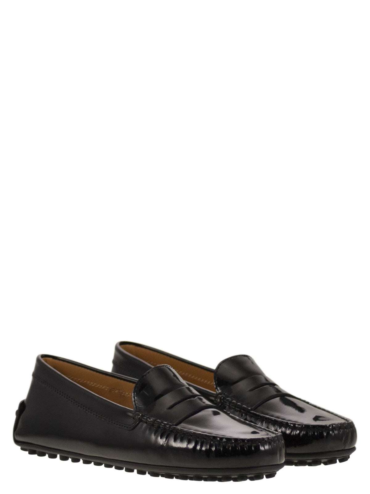 Tods トッド 'S 光沢のある革のシティゴミノモッカシン - Image 5
