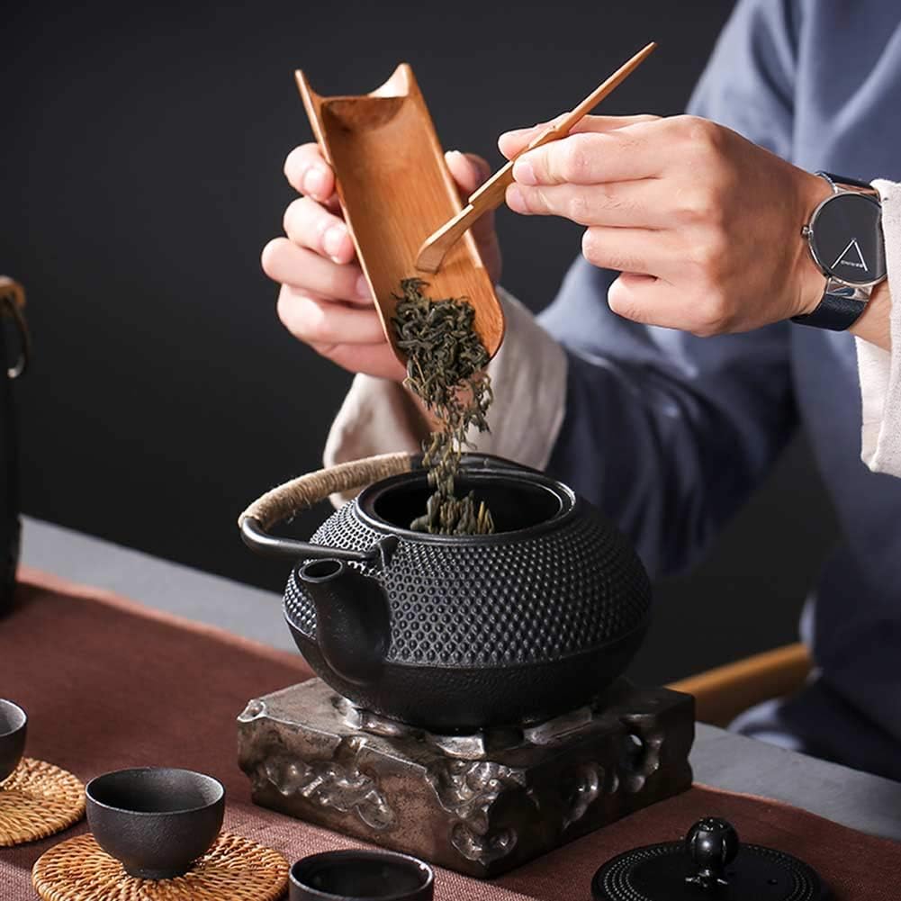 Iron Kettle Teapot Iron Supplement No Enamel Direct Fire Use IH Compatible Traditional Craft Hail 0.8L