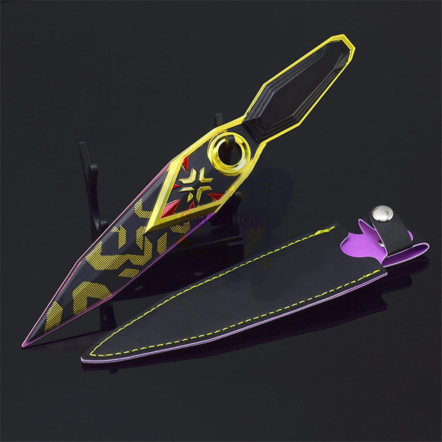 Sealeekuchi Goods Valorand Column Bit + Butterfly Knife + Kunai 3-Piece Set Champions 2021 Column Bit 2022 Butterfly Knife 2023 Kunai Melee Weapon Toy Present Case Cosplay Tool Figurine Miniature