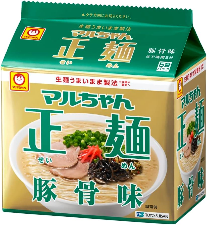 Maruchan Seomen Noodles 5 Pack Set (Soy Sauce, Miso, Salt, Pork Bone, Pork Bone Soy Sauce, Japanese Style Soy Sauce, Yakisoba), 7 Bags Each