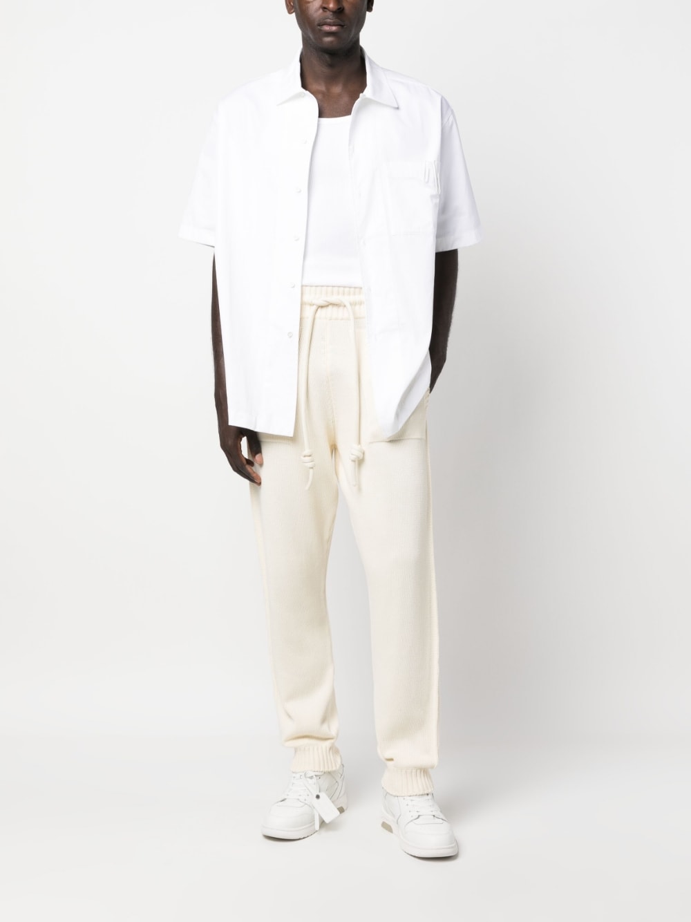 Off Off White Cotton Sweatpants - Image 5