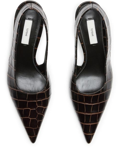 TOTEME Classic croco embossed slingbacks - Image 5