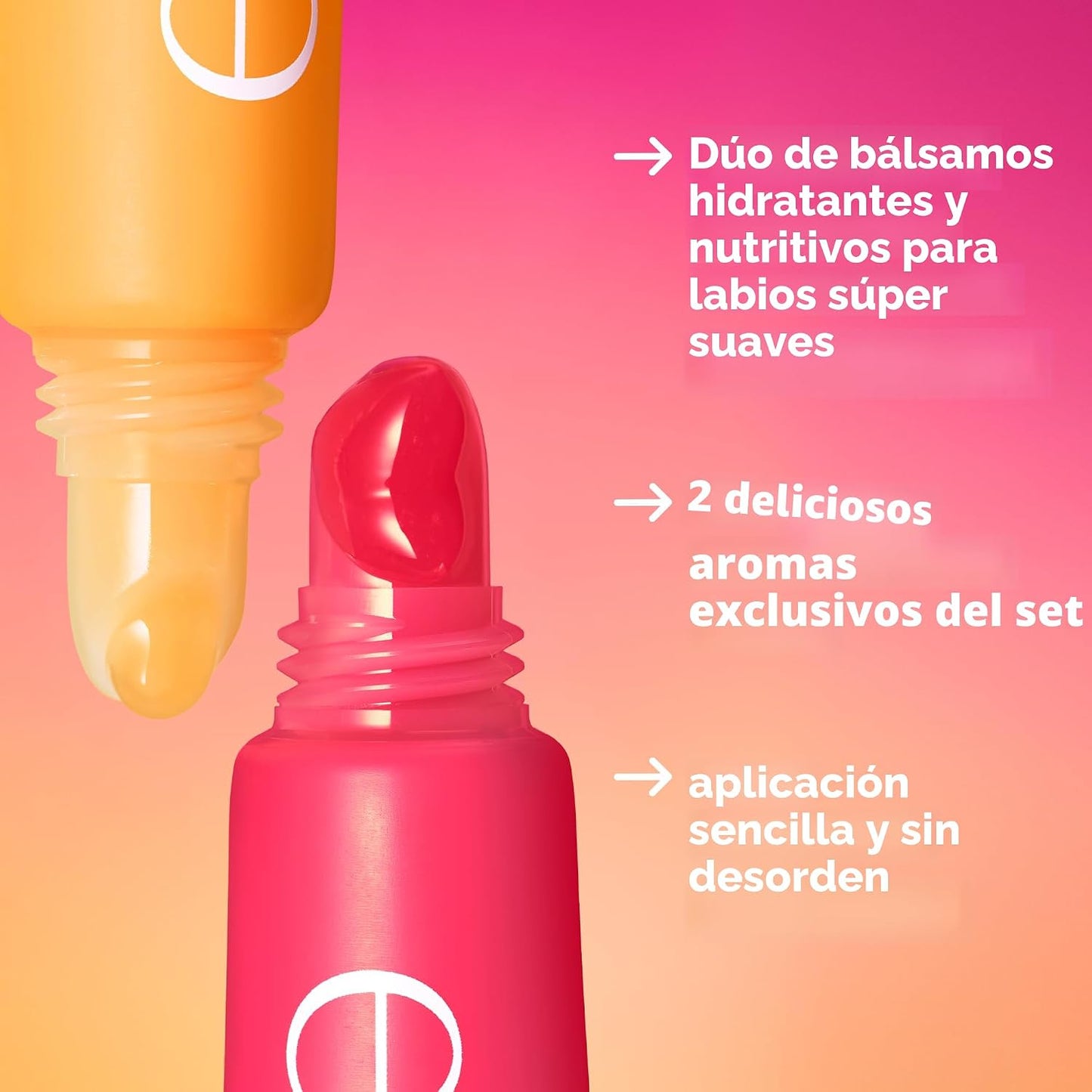 e.l.f. Squeeze Me More Lip Balm Duo - Bálsamo hidratante para un tinte de color transparente, fabricado con ácido hialurónico, vegano y libre de crueldad, mango y sandía