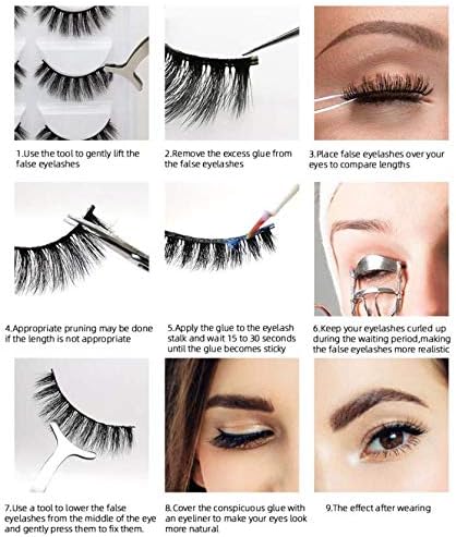 10 Pairs Y4 Series False Eyelashes Y4 Series Dense Recital Stage Makeup Natural Long Eyelash Extensions Fake Eyelashes (Y403)