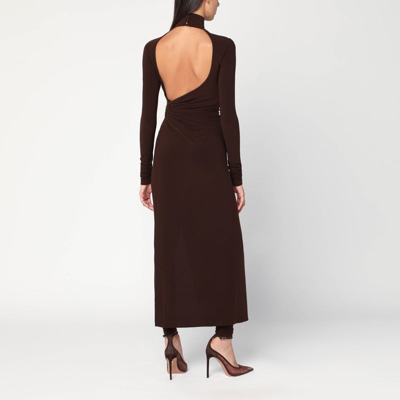 The The Andamane Tessa Jumpsuit In Brown Jersey - Image 5