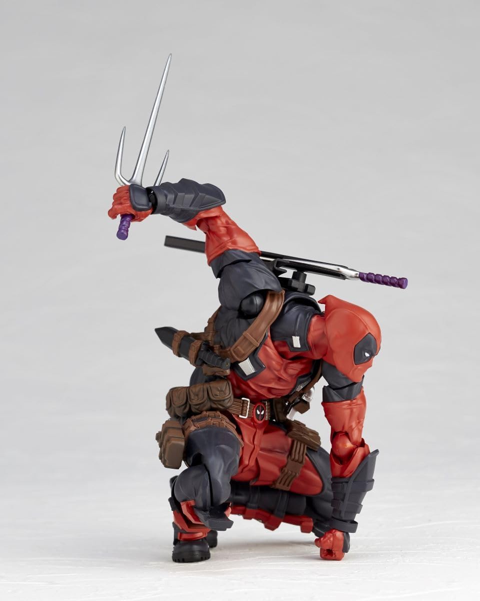 Kaiyodo Revoltech Amazing Yamaguchi Deadpool Ver. 2.5, Total Height: Approx. 6.7 inches (170 mm), Non-scale, PVC & ABS, Painted Action Figure