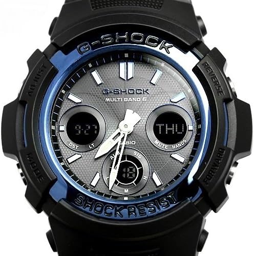 Self-Defense Force Police Officer Entrance Celebration Public Servant G-SHOCK 20 ATM Water Resistant Radio Solar Digiana Plastic Belt Watch for Men (AWG-M100A-1A, AWG-M100B-1A, AWG-M100MR-4A)