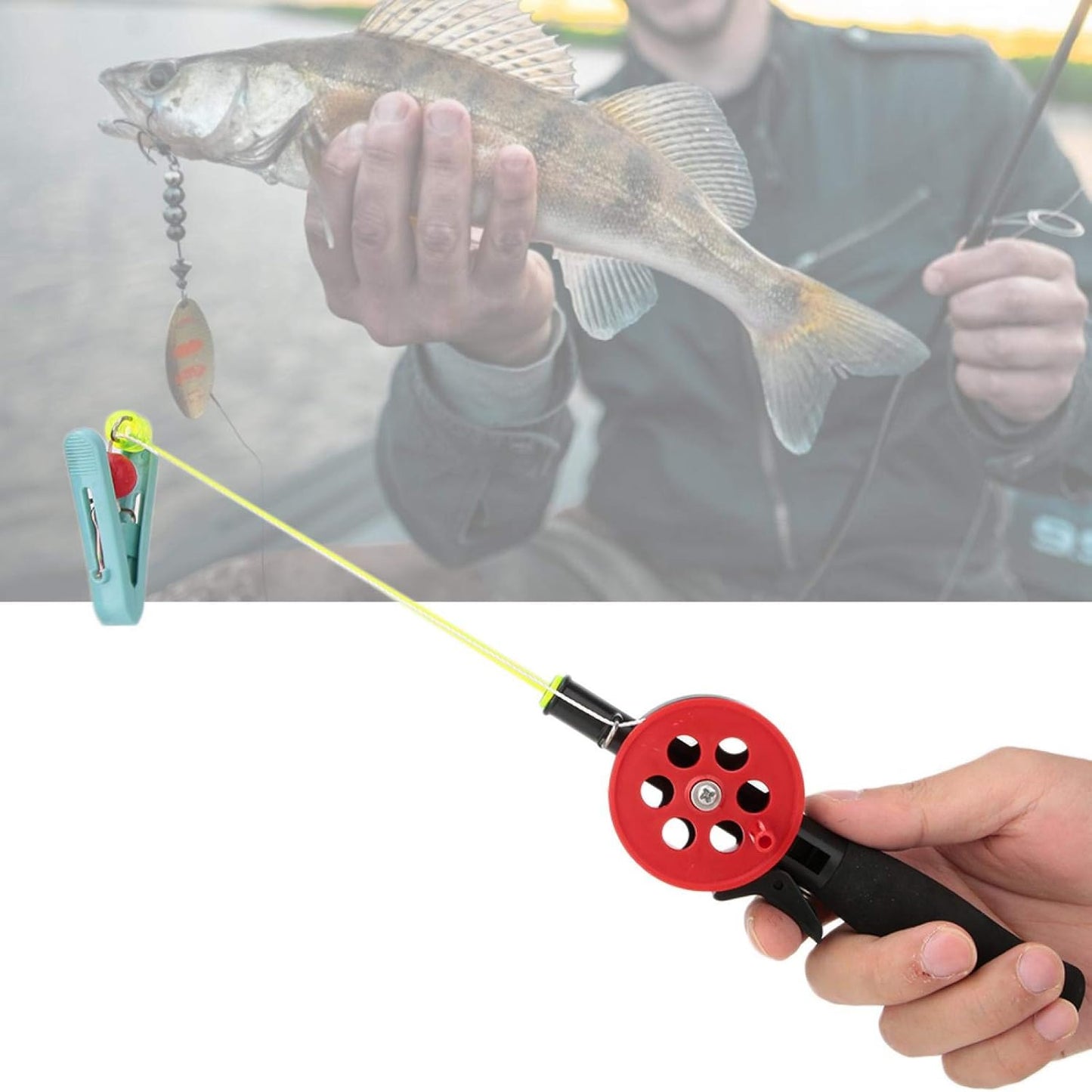 2pcs Outdoor Fishing Rod, Mini Rod and Reel Combo for Kids Fishing, Ice Fishing, Shrimp Crab Fishing