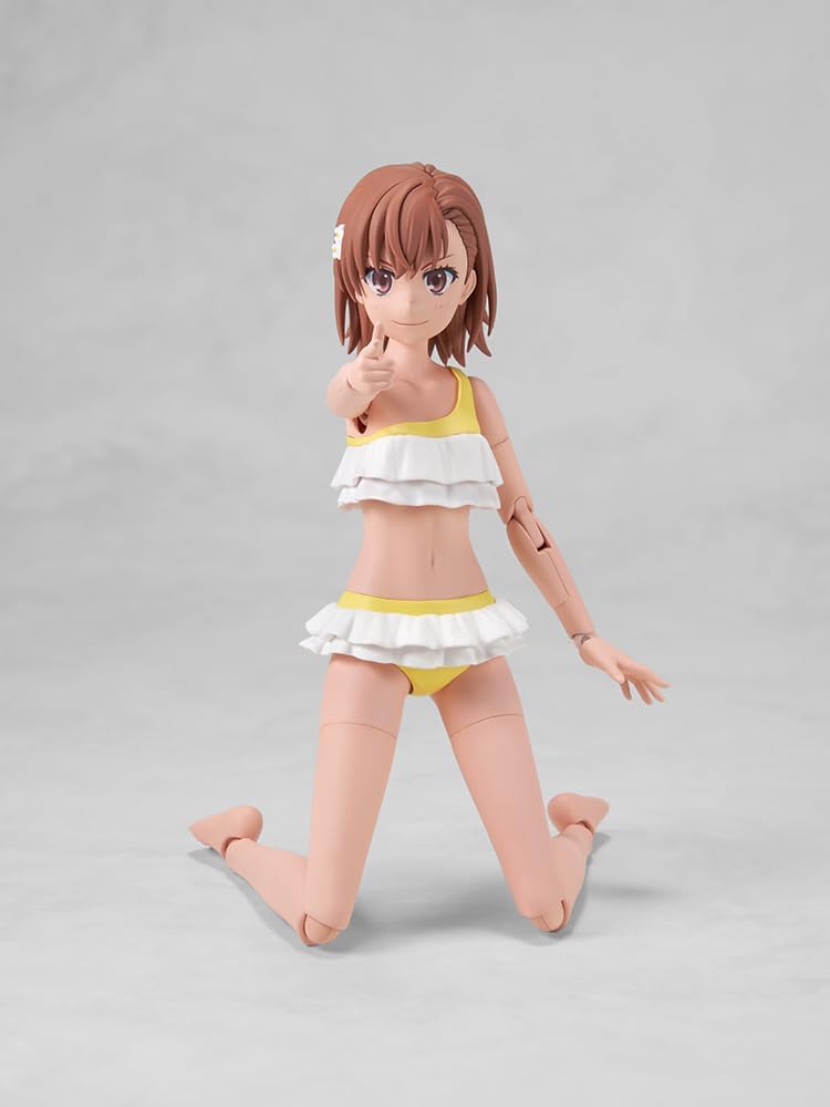 KADOKAWA PLASTIC MODEL SERIES "Toaru Kagaku no Railgun T", Mikoto Misaka, Total Height Approx. 6.4 inches (163 mm), DX Version, Color Coded Plastic Model