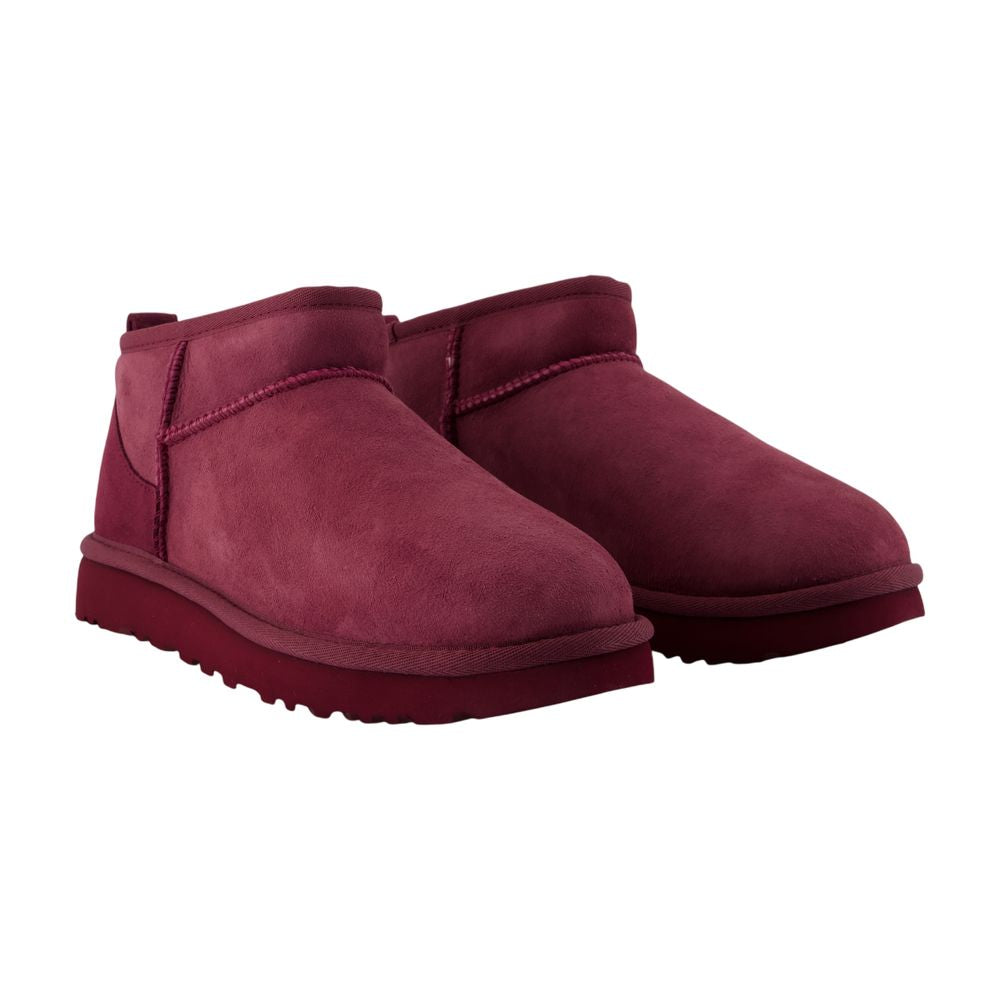 Ugg クラシック ウルトラ ミニ アンクル ブーツ Ugg レザー パープル - Image 5