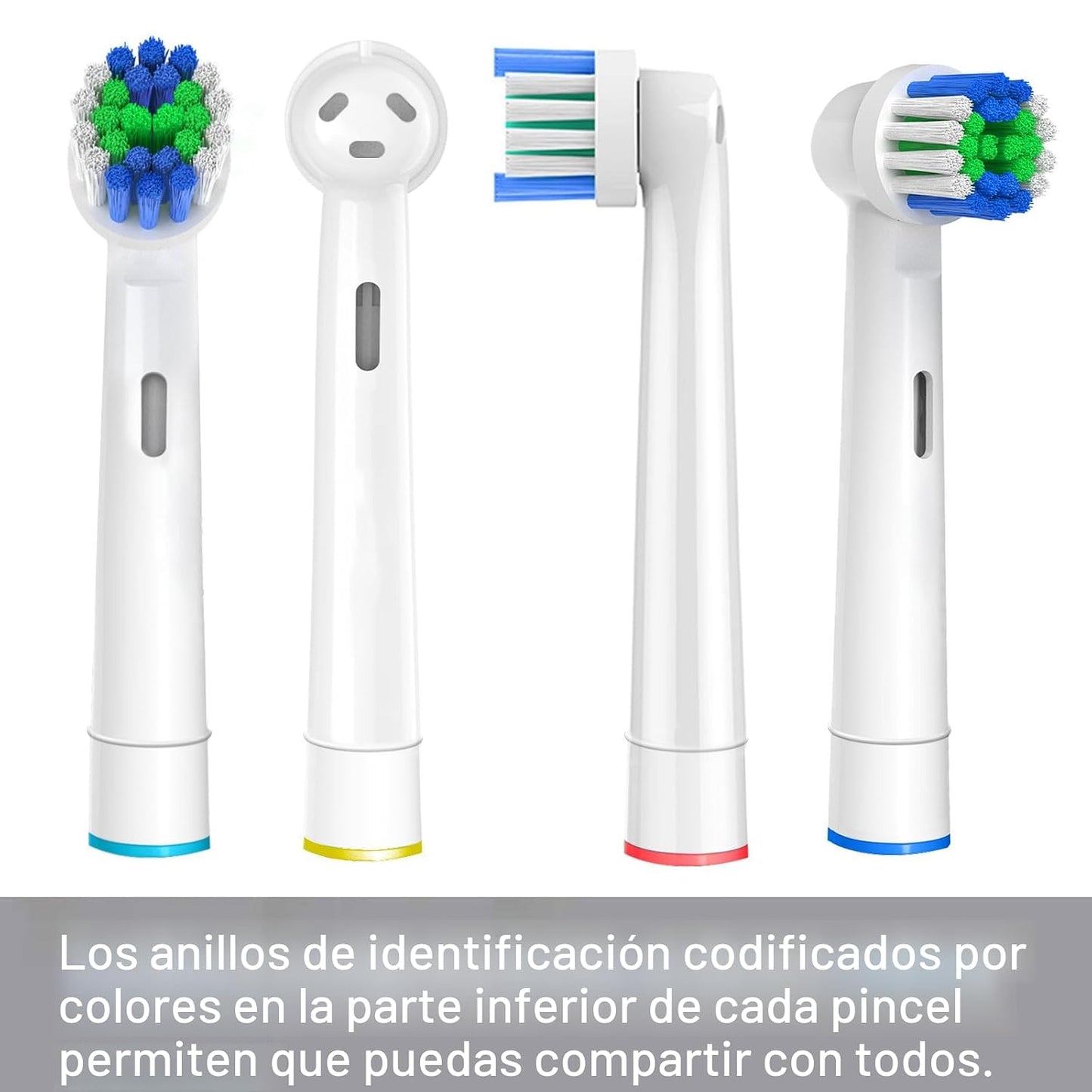 Cabezales de repuesto compatibles con Oral B Braun, 12 piezas cabezales de cepillo de dientes eléctricos profesionales compatibles con cabezales de repuesto Oral B Recambio 7000/Pro 1000/9600/500/3000