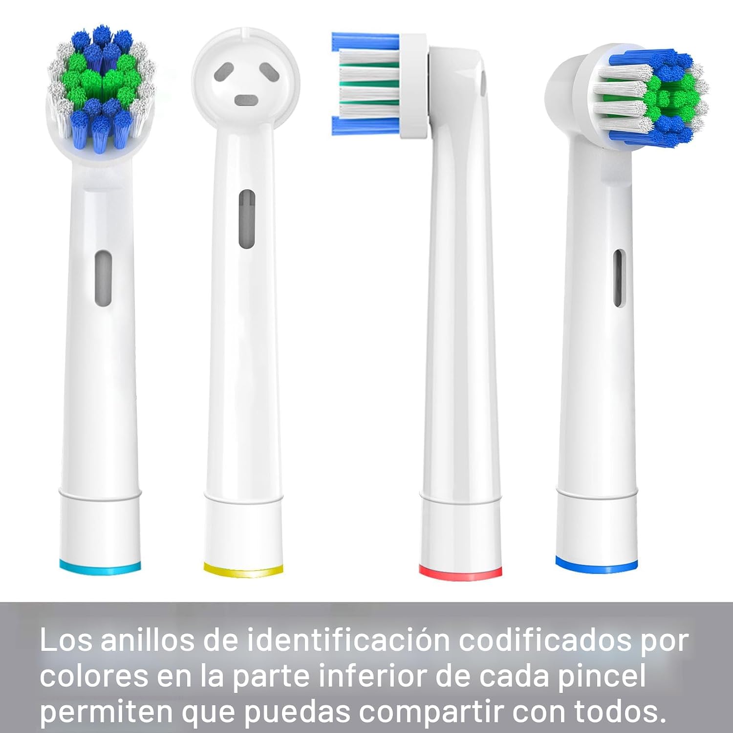 Cabezales de repuesto compatibles con Oral B Braun, 12 piezas cabezales de cepillo de dientes eléctricos profesionales compatibles con cabezales de repuesto Oral B Recambio 7000/Pro 1000/9600/500/3000