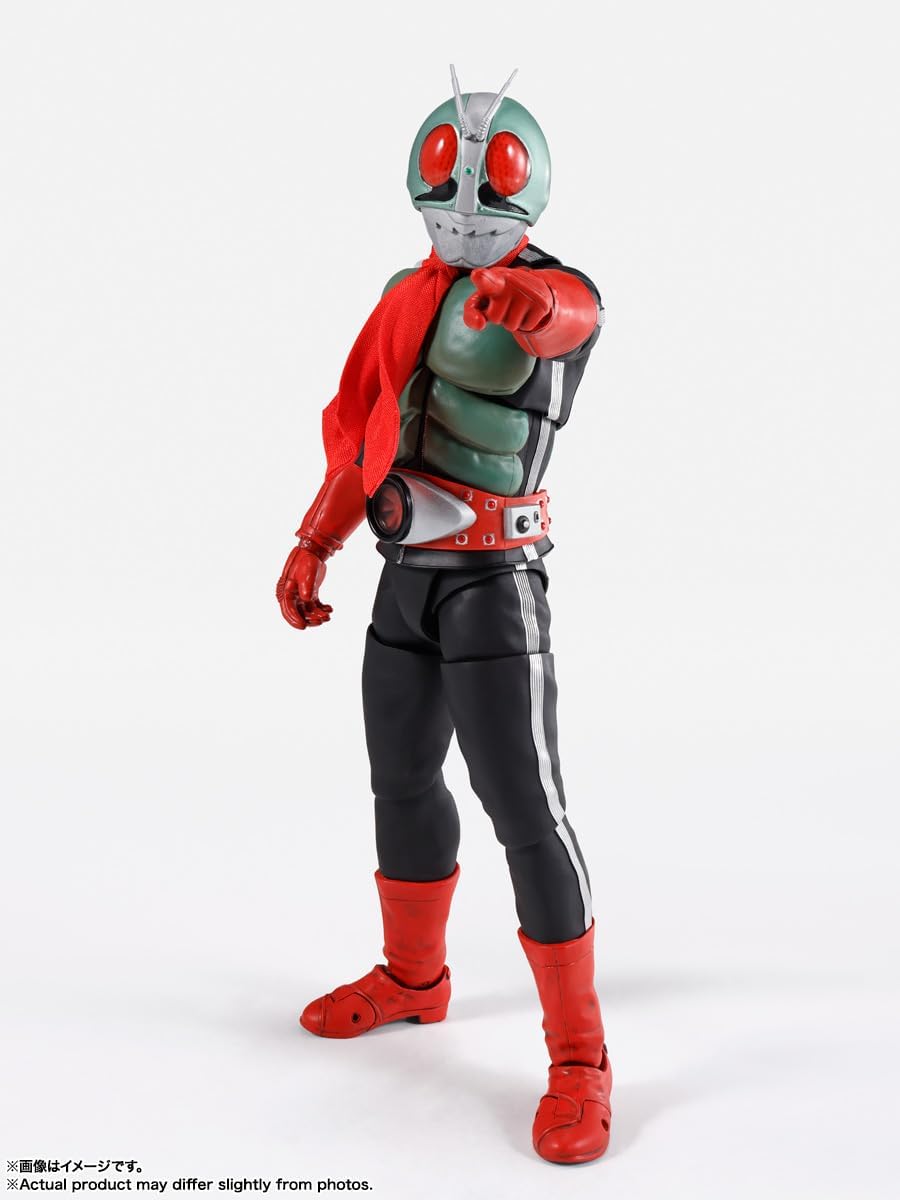 TAMASHII NATIONS S.H. Figuarts Kamen Rider New No. 2 Glorious Showa Rider Edition, Approx. 5.7 inches (145 mm), PVC & ABS & Fabric, Pre-painted Action Figure