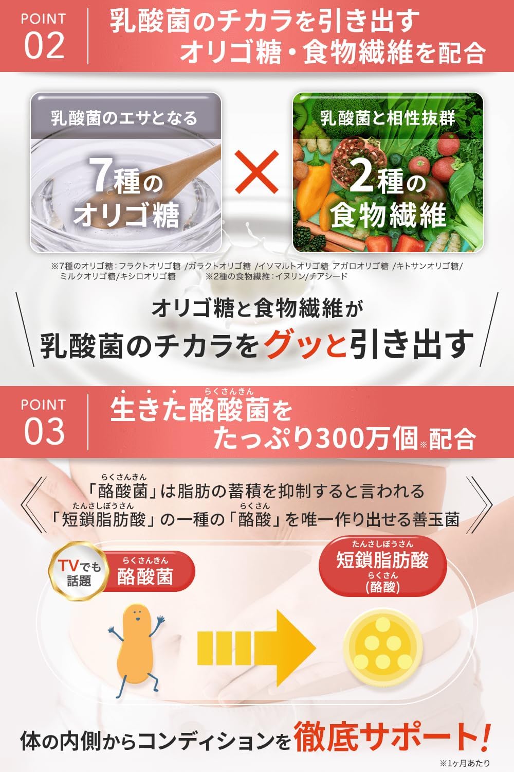 5 Types of Lactic Acid Bacteria and Butyric Acid Bacteria, Bifidobacteria 92.7 Billion Units Included, Bifiguard G Tablets/Intestinal Activity, Gasseri, Longum, Faecalis, Acidophilus, Human-derived