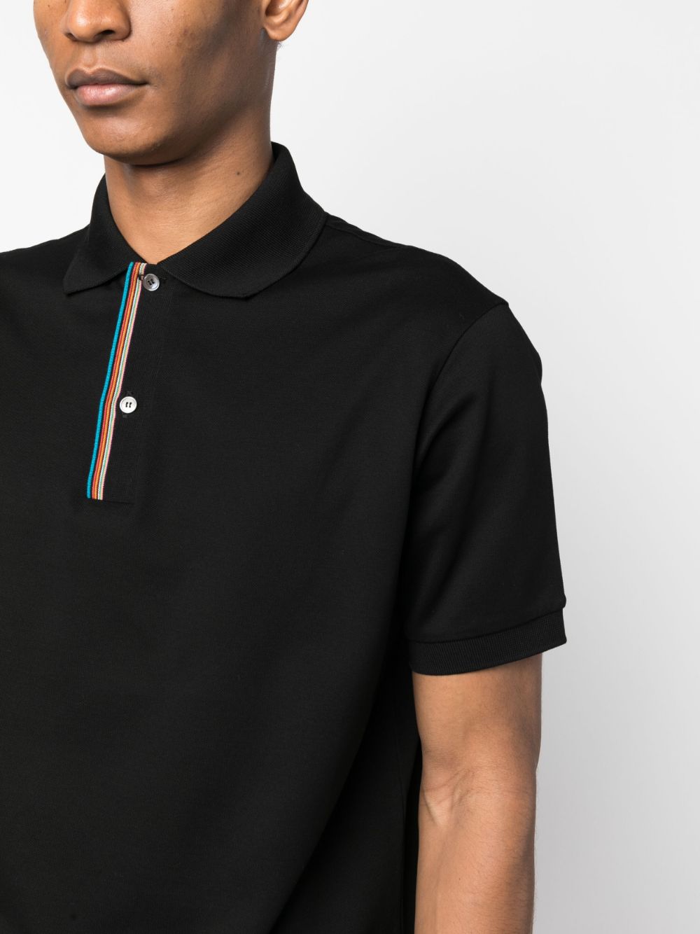 Paul PS By Paul Smith Signature Stripe Cotton Polo Shirt - Image 5