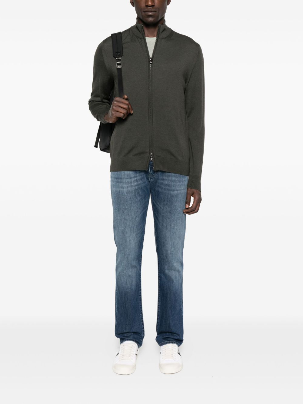 Emporio エンポリオアルマーニウールはカーディガンをジップしました - Image 5