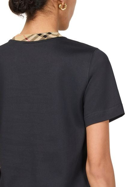 BURBERRY Check T-shirt with collar - Image 5