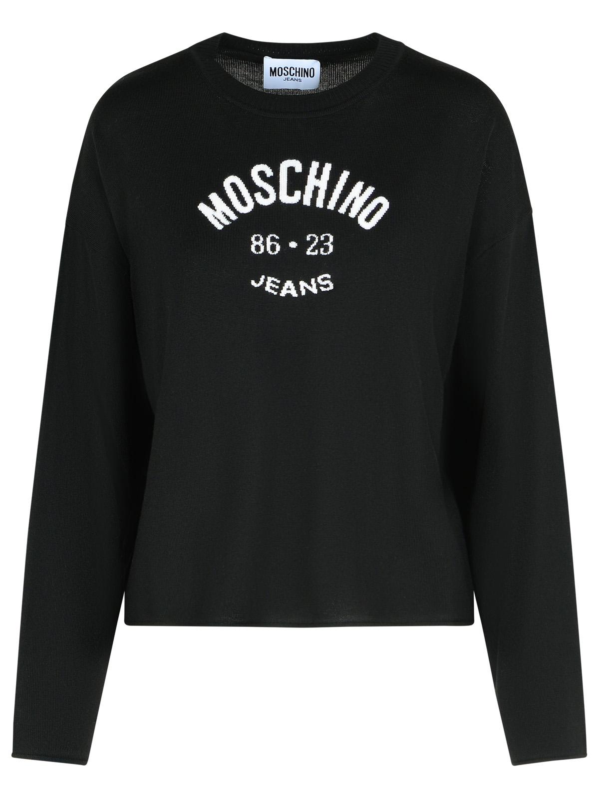 Moschino モスキーノジーンズブラックバージンウールセーター - Image 5