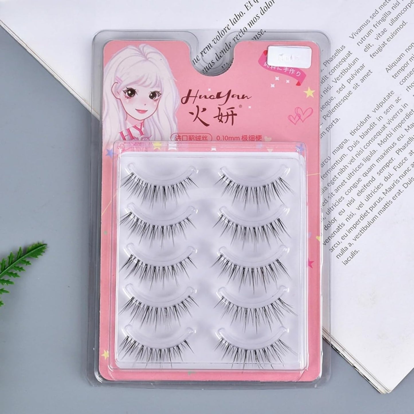 Transparent Skin, Natural Design, Fake Bare Skin Makeup, Airy Feeling False Eyelashes, Reusable, Everyday Lifelash-07#