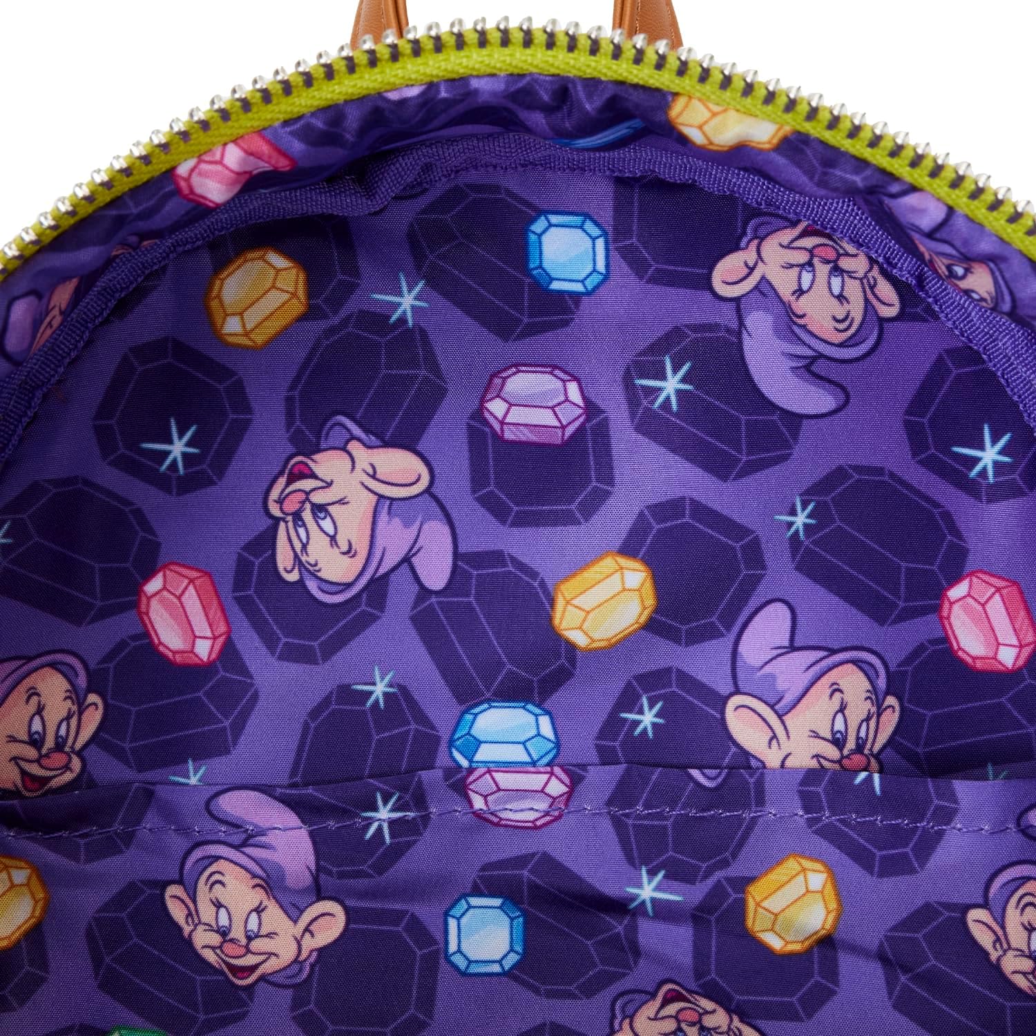Loungefly Disney Snow White: Diamond Dopey Mini-Backpack, Exclusive Backpack, Multi-Colour, One Size Unisex