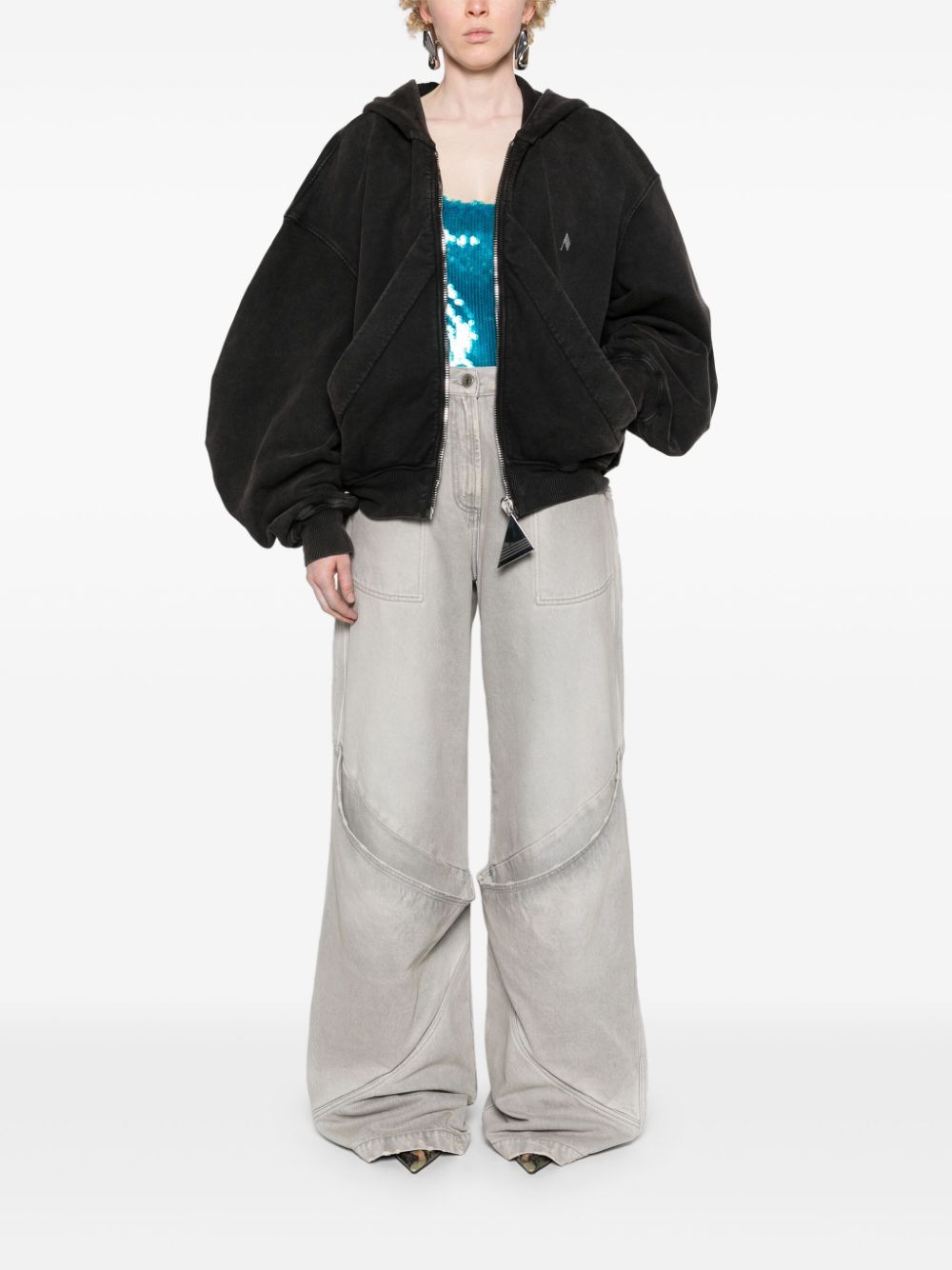 The Atticoワイドレッグデニムコットンジーンズ - Image 5