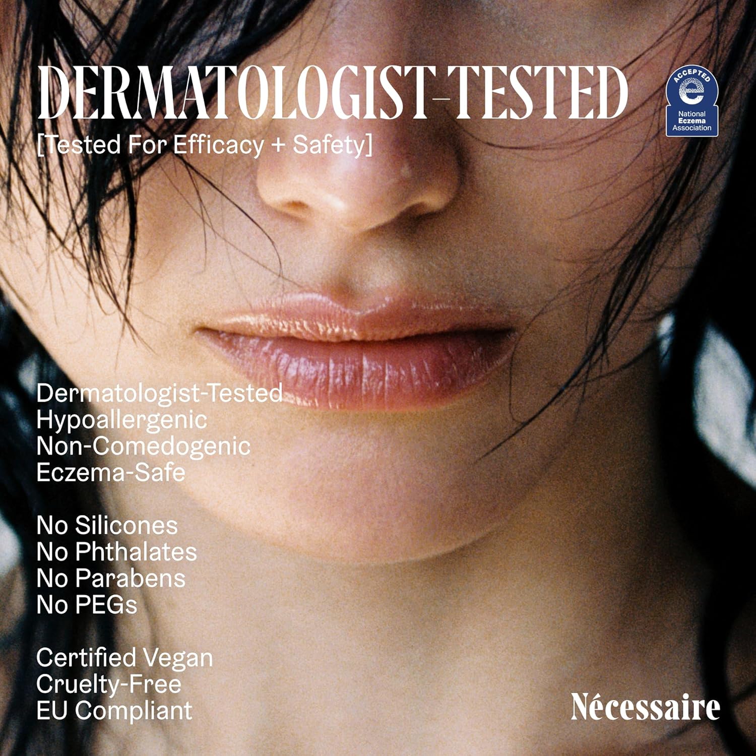 Nécessaire The Lip Balm | Bálsamo labial hidratante para mujeres y hombres, transparente, menta, multi-ceramida, bálsamo de tratamiento, alivio instantáneo para labios secos y agrietados, punta