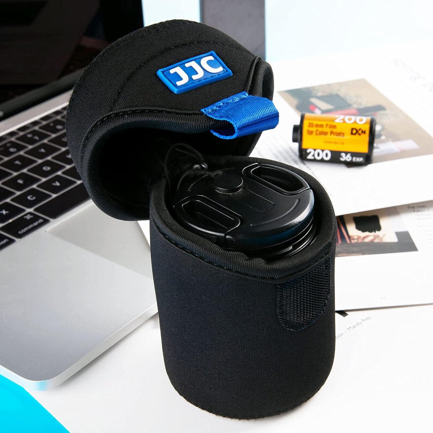 JN- Lens Pouch, Black, retro