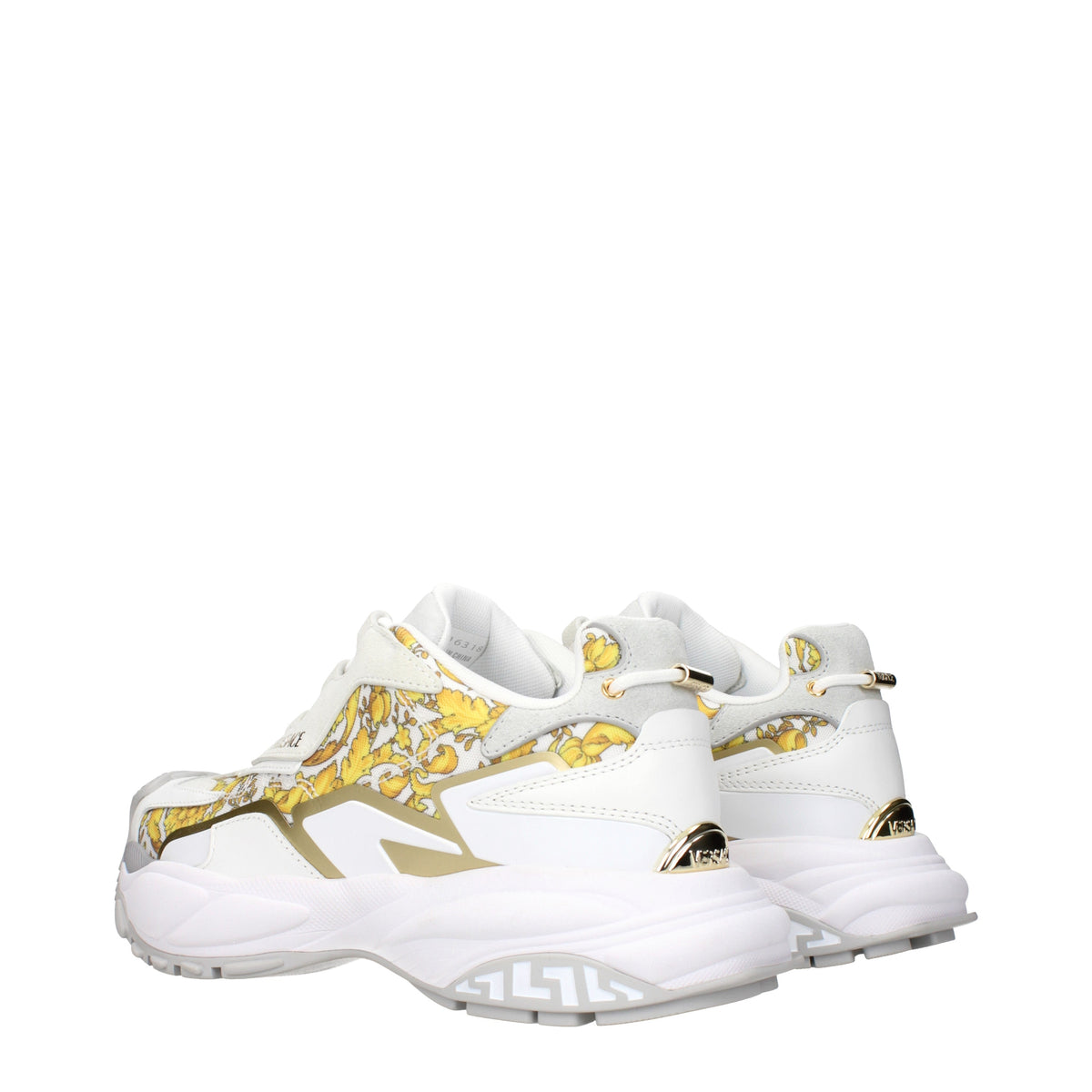 Versace ヴェルサーチ レディースs スニーカー ファブリック ゴールド/ホワイト - Image 5