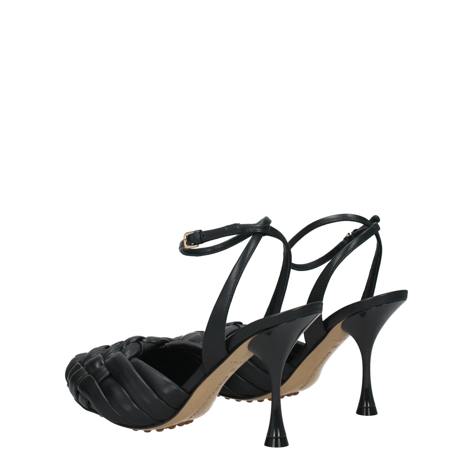 Bottega Veneta Sandals Women Leather Green/Calamaio - Image 5