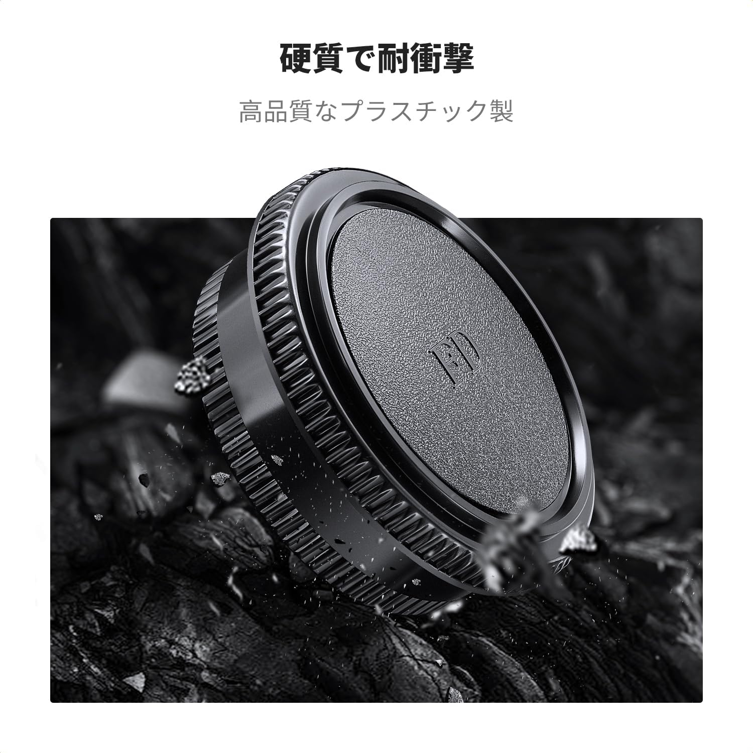 K&F Concept Canon FD Mount Body Cap Lens Rear Cap Set Compatible with Canon Lens Storage Body Mount Protective Cap Camera Parts Compatible Camera Accessories Dust Proof Scratch Resistant
