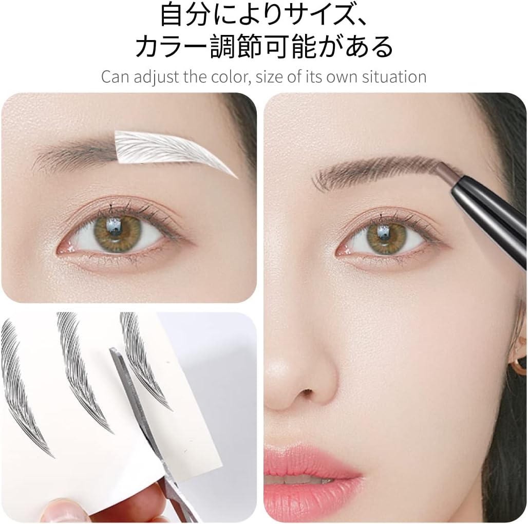 HIYE 60 Pairs 6d Eyebrow Eyebrow Tint Eyebrow Seal Natural Easy Eyebrow Natural Time-saving Permanent Makeup Elegance Eyebrow Stamp Symmetrical Women Men Eyebrow Tint Never Fade Black Brown Unisex