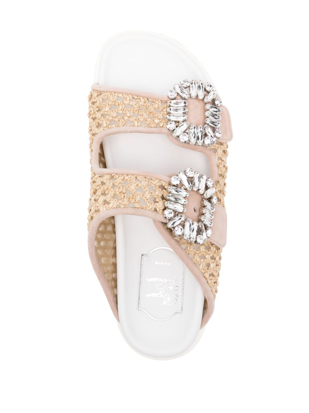 Roger Roger Vivier Slidy Viv Raffia Sandals - Image 5