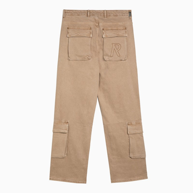 Represent R3 Ca Beige Denim Cargoズボンを代表します - Image 5